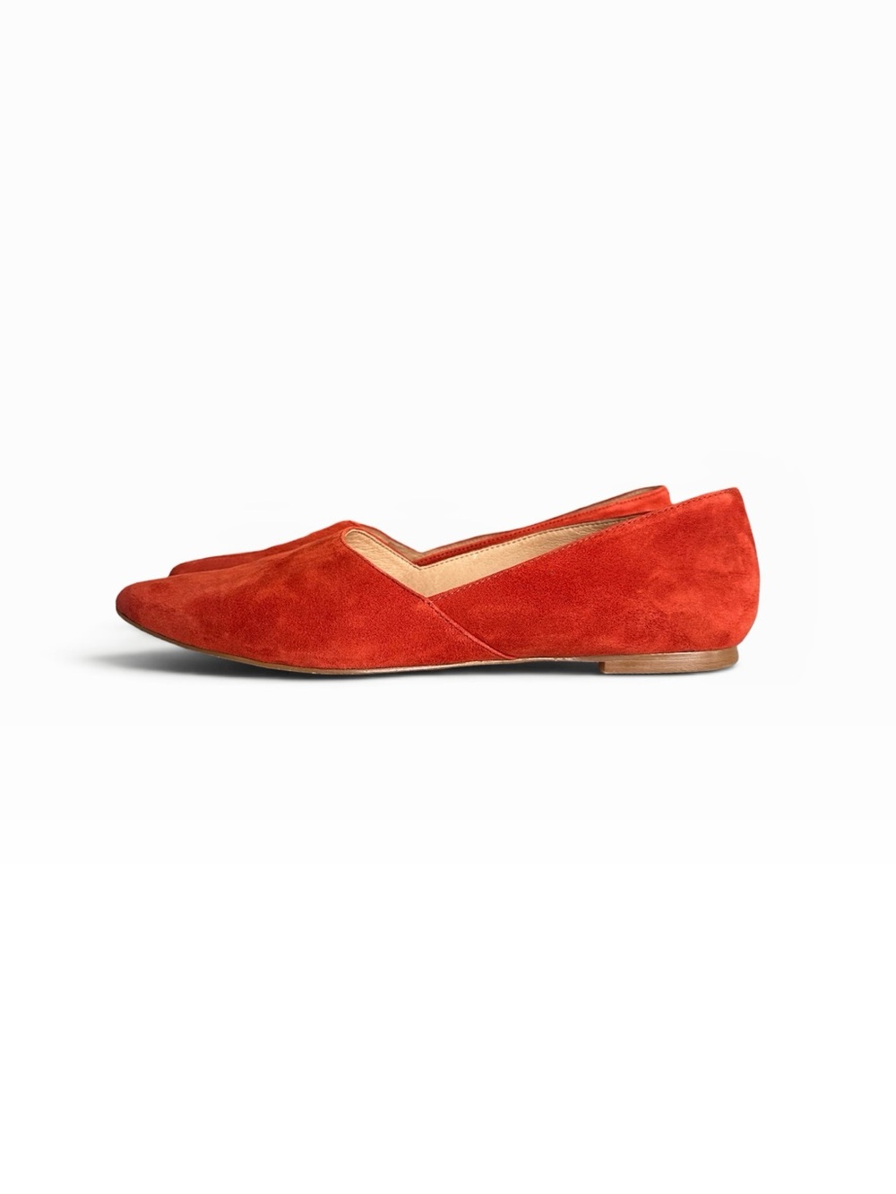 Madewell Lisbeth Flat in Burnt Orange Suede Leather Women’s Size 9
